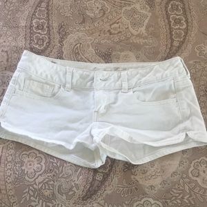 American Eagle white denim shorts